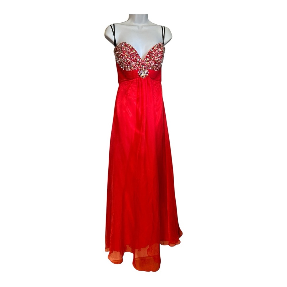 Alyce Paris Red Embellished Prom Dress Gown 6
